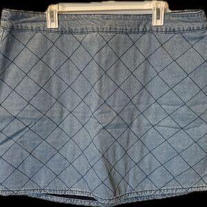 Eloquii Mini Denim Lined Skirt